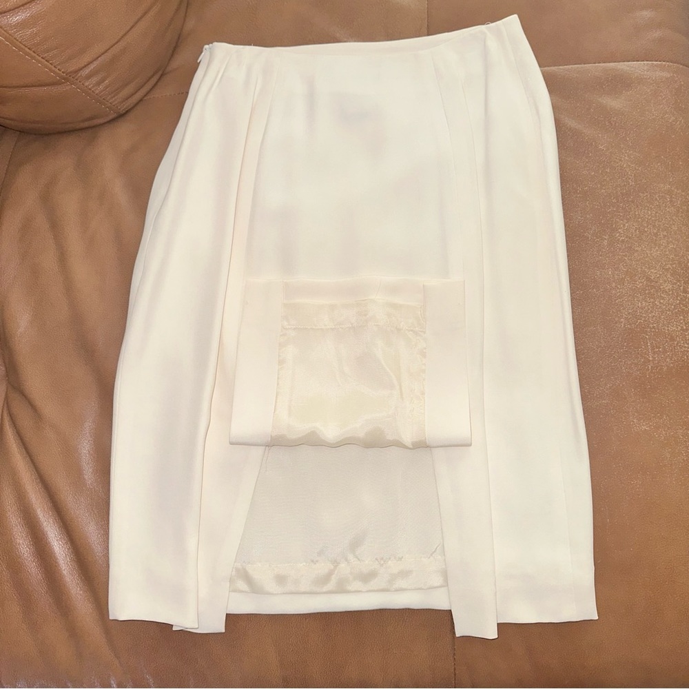 LIZ CLAIBORNE COLLECTION 2-piece garment jacket blazer skirt 100% silk size 4 - Picture 13 of 16